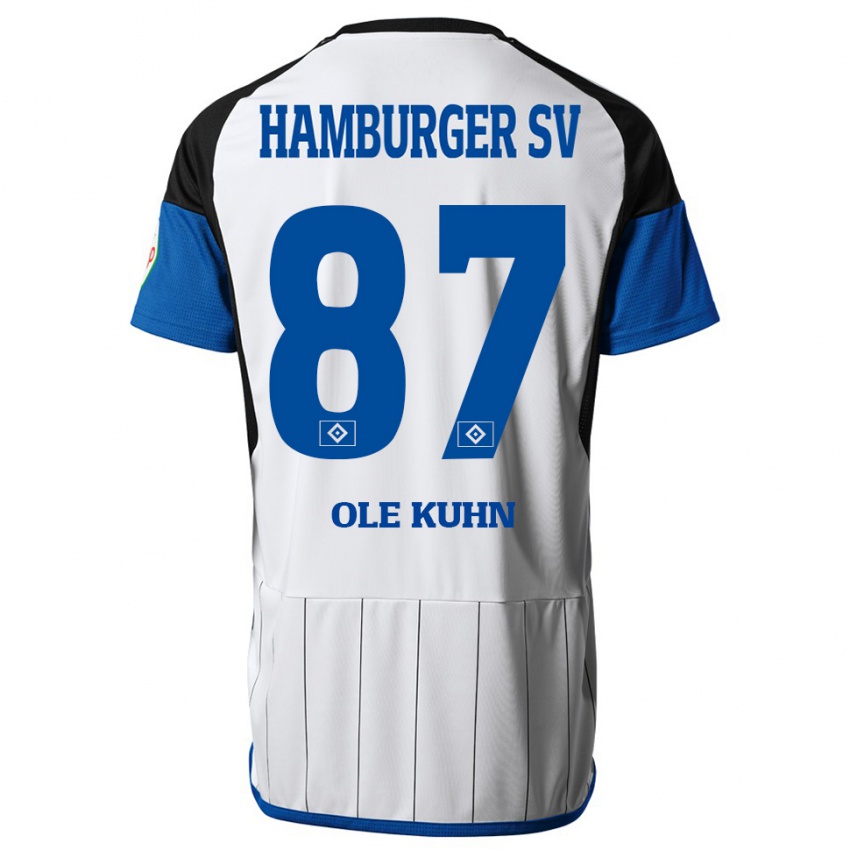 Hombre Camiseta Niklas Ole Kühn #87 Blanco 1ª Equipación 2023/24 La Camisa