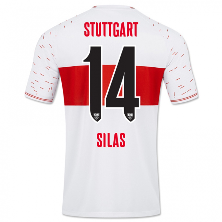 Hombre Camiseta Silas #14 Blanco 1ª Equipación 2023/24 La Camisa