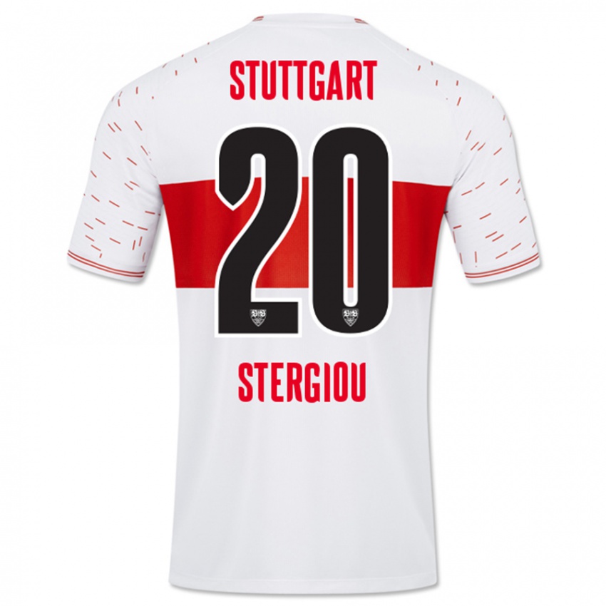 Hombre Camiseta Leonidas Stergiou #20 Blanco 1ª Equipación 2023/24 La Camisa