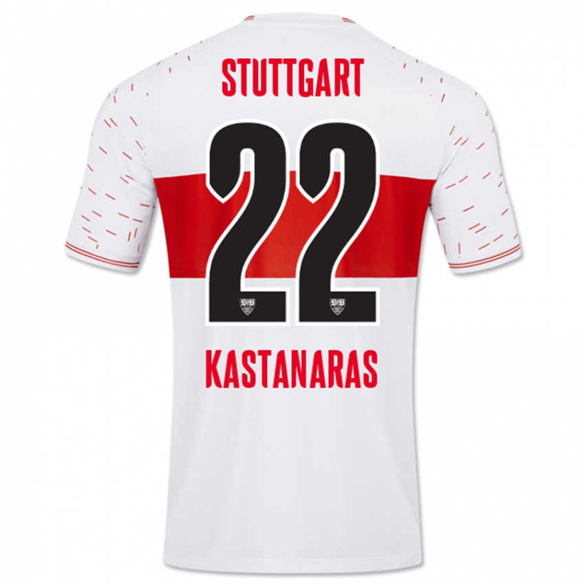 Hombre Camiseta Thomas Kastanaras #22 Blanco 1ª Equipación 2023/24 La Camisa