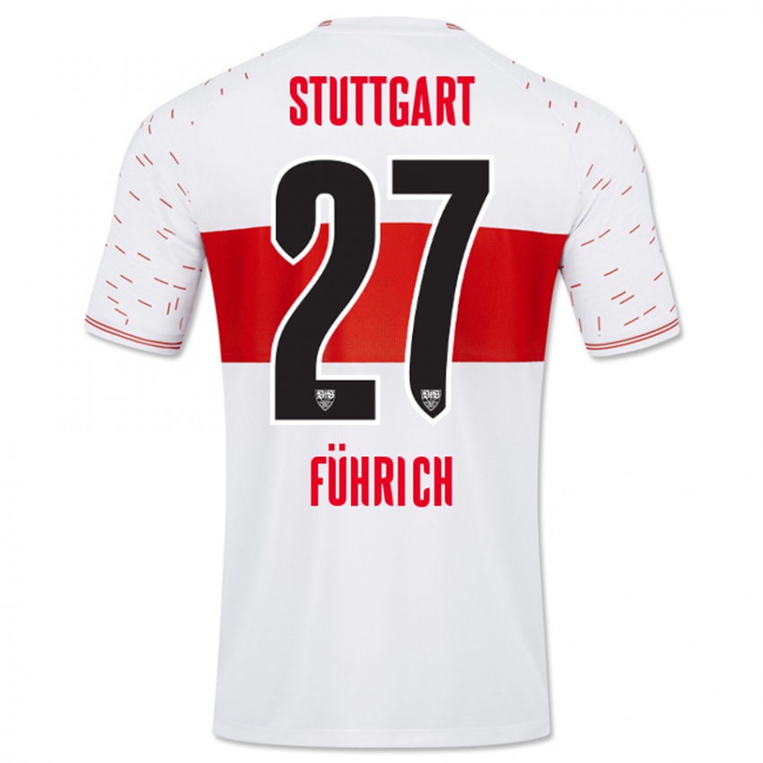 Hombre Camiseta Chris Führich #27 Blanco 1ª Equipación 2023/24 La Camisa