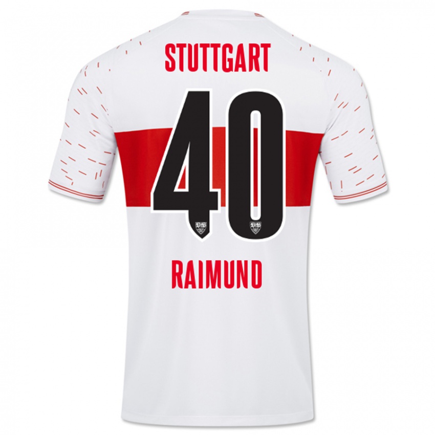 Hombre Camiseta Luca Raimund #40 Blanco 1ª Equipación 2023/24 La Camisa