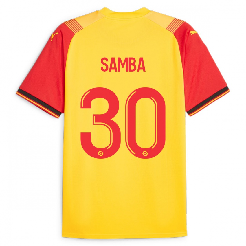 Hombre Camiseta Brice Samba #30 Amarillo 1ª Equipación 2023/24 La Camisa