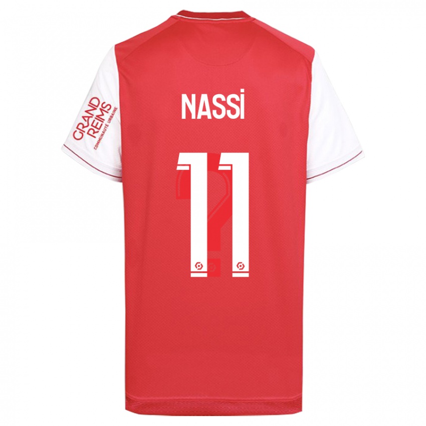 Hombre Camiseta Jade Nassi #11 Rojo 1ª Equipación 2023/24 La Camisa