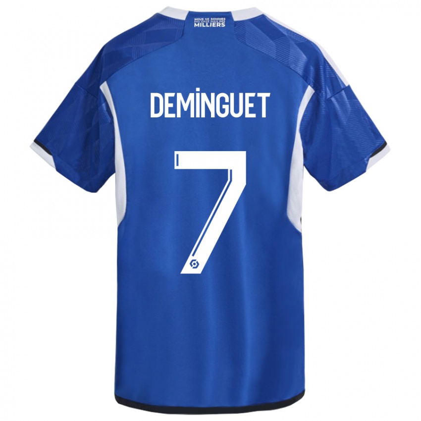 Hombre Camiseta Jessy Deminguet #7 Azul 1ª Equipación 2023/24 La Camisa