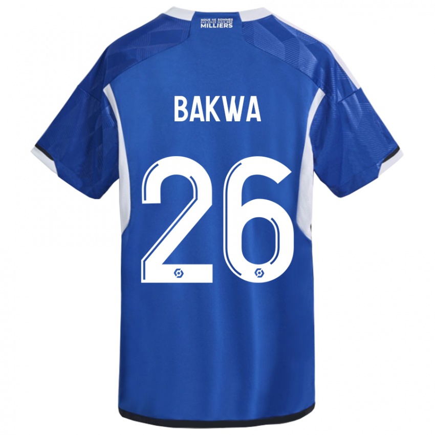 Hombre Camiseta Dilane Bakwa #26 Azul 1ª Equipación 2023/24 La Camisa