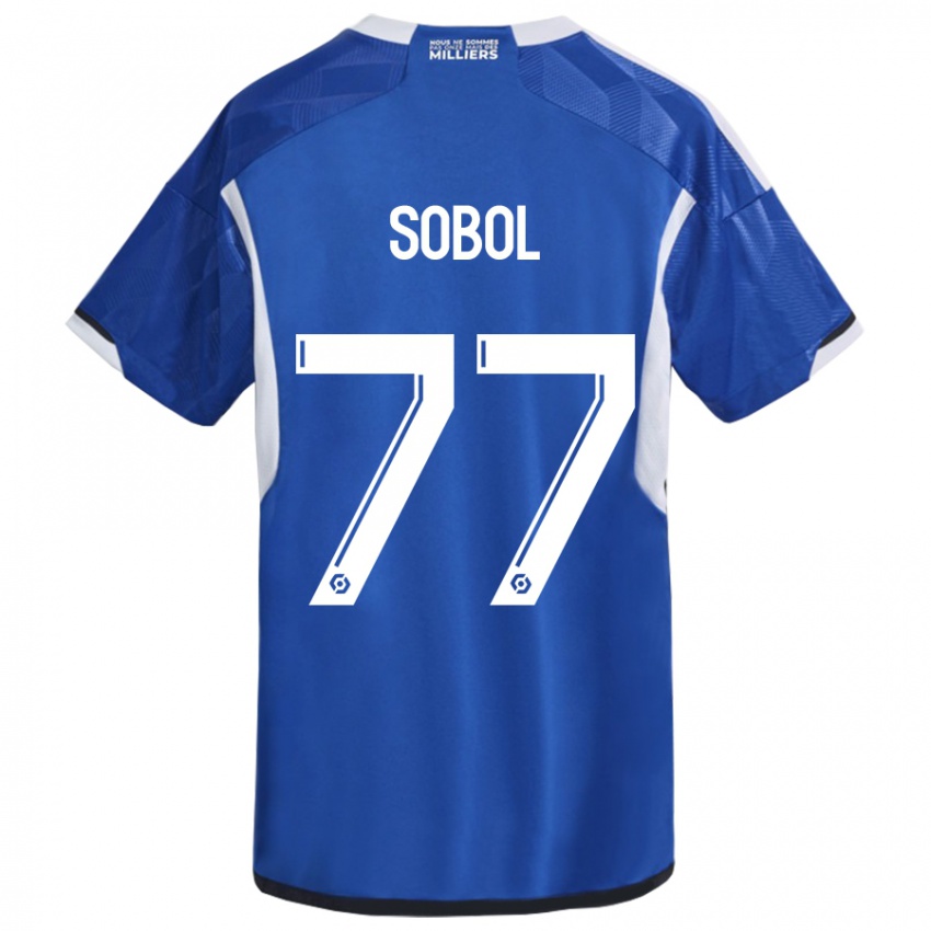 Hombre Camiseta Eduard Sobol #77 Azul 1ª Equipación 2023/24 La Camisa