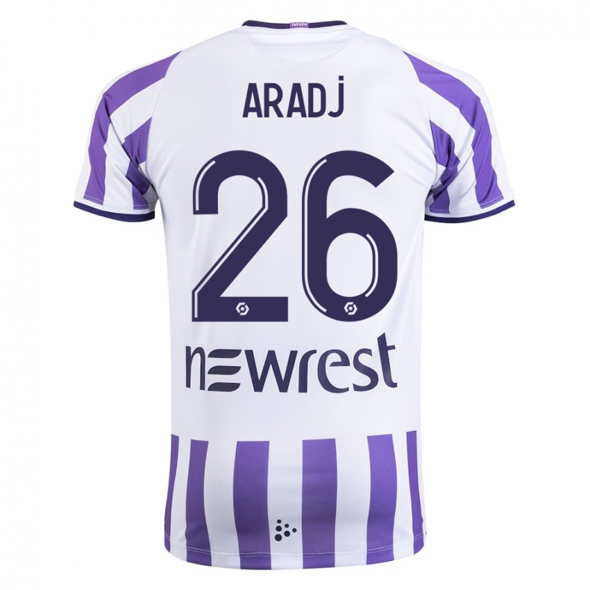 Hombre Camiseta Ylies Aradj #26 Blanco 1ª Equipación 2023/24 La Camisa