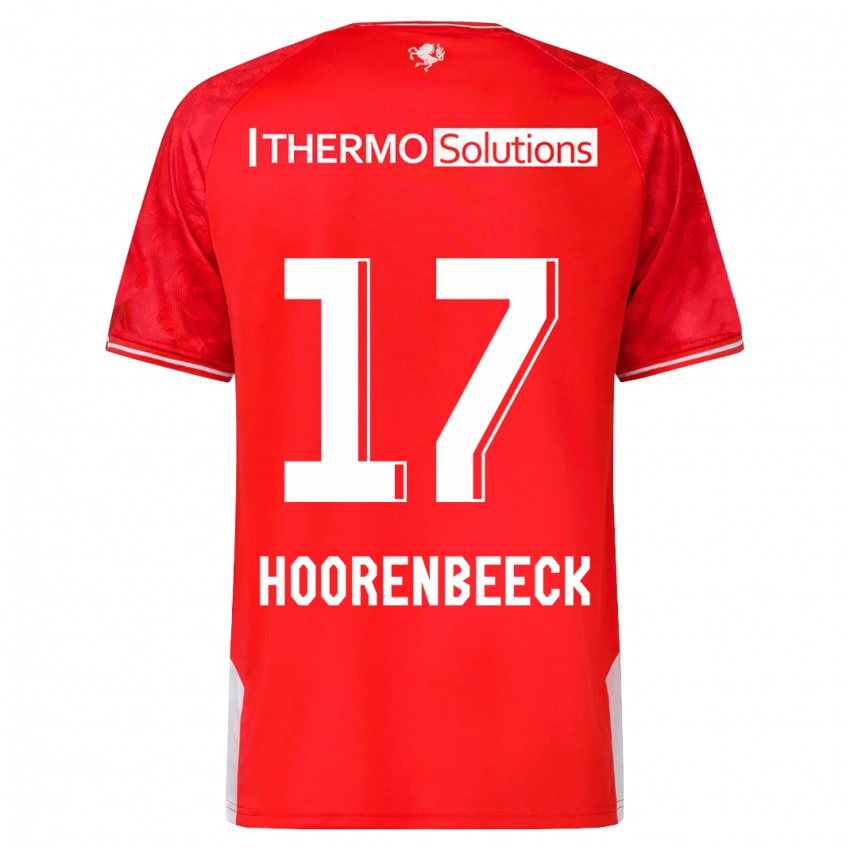 Hombre Camiseta Alec Van Hoorenbeeck #17 Rojo 1ª Equipación 2023/24 La Camisa