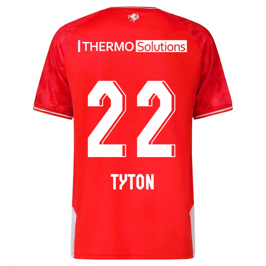 Hombre Camiseta Przemyslaw Tyton #22 Rojo 1ª Equipación 2023/24 La Camisa