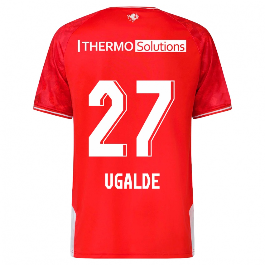 Hombre Camiseta Manfred Ugalde #27 Rojo 1ª Equipación 2023/24 La Camisa