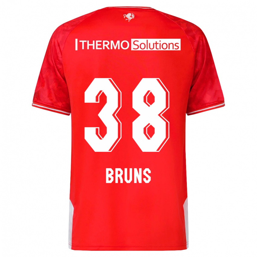 Hombre Camiseta Max Bruns #38 Rojo 1ª Equipación 2023/24 La Camisa