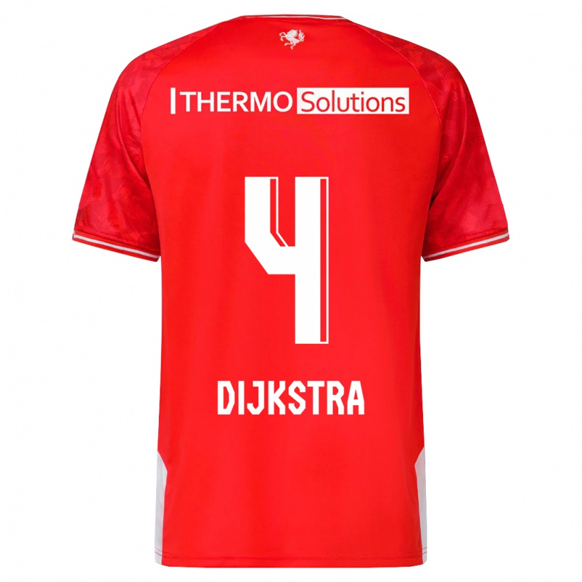 Hombre Camiseta Caitlin Dijkstra #4 Rojo 1ª Equipación 2023/24 La Camisa