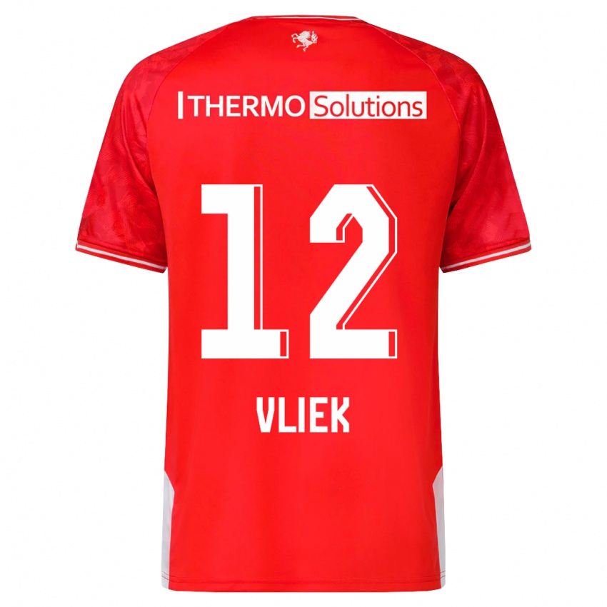 Hombre Camiseta Leonie Vliek #12 Rojo 1ª Equipación 2023/24 La Camisa