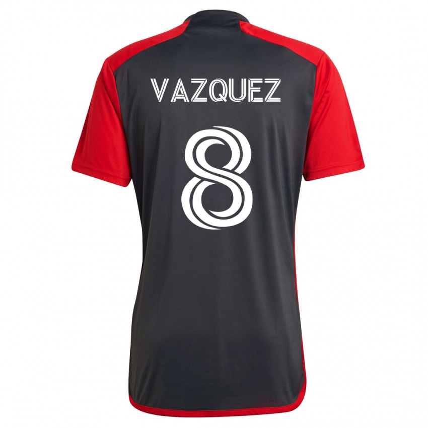Hombre Camiseta Víctor Vázquez #8 Gris 1ª Equipación 2023/24 La Camisa