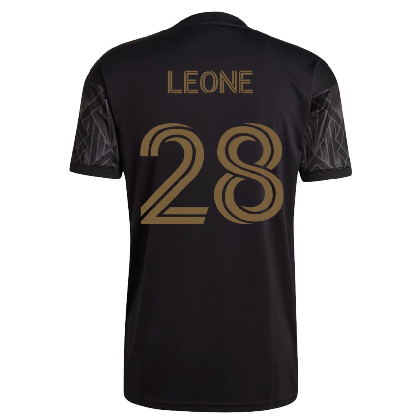Hombre Camiseta Tony Leone #28 Negro 1ª Equipación 2023/24 La Camisa