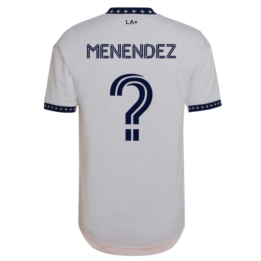 Hombre Camiseta Alexsander Menendez #0 Blanco 1ª Equipación 2023/24 La Camisa