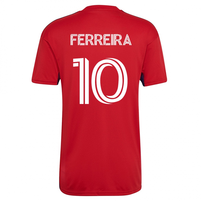 Hombre Camiseta Jesús Ferreira #10 Rojo 1ª Equipación 2023/24 La Camisa