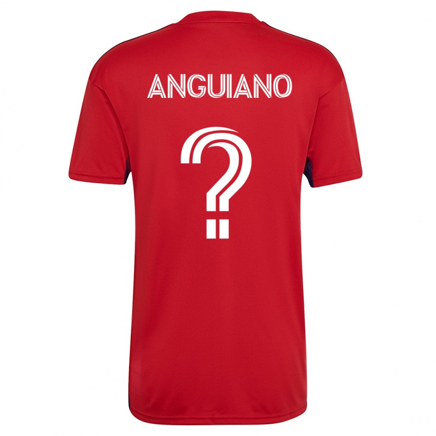 Hombre Camiseta Adrian Anguiano #0 Rojo 1ª Equipación 2023/24 La Camisa