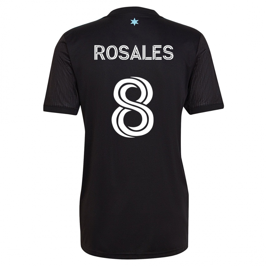 Hombre Camiseta Joseph Rosales #8 Negro 1ª Equipación 2023/24 La Camisa