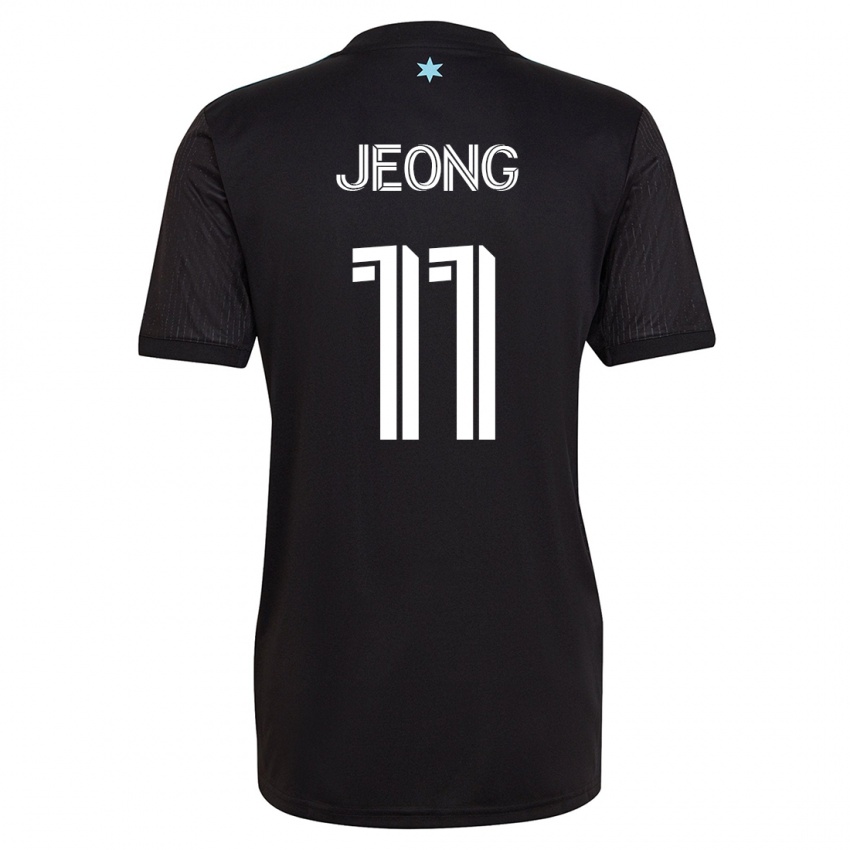 Hombre Camiseta Sang-Bin Jeong #11 Negro 1ª Equipación 2023/24 La Camisa