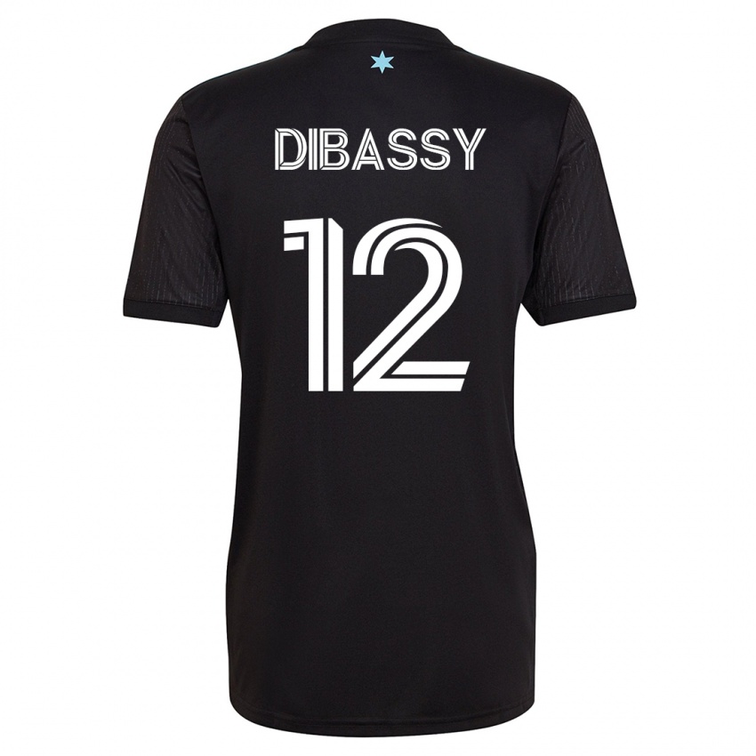 Hombre Camiseta Bakaye Dibassy #12 Negro 1ª Equipación 2023/24 La Camisa