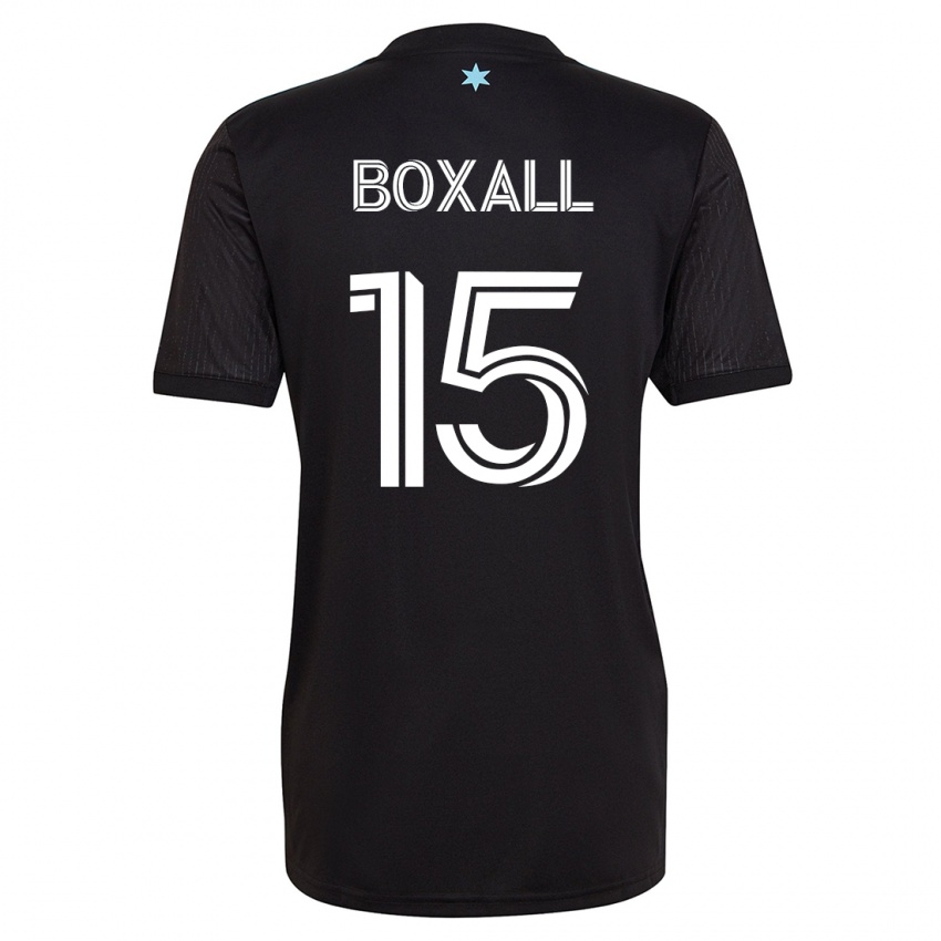 Hombre Camiseta Michael Boxall #15 Negro 1ª Equipación 2023/24 La Camisa