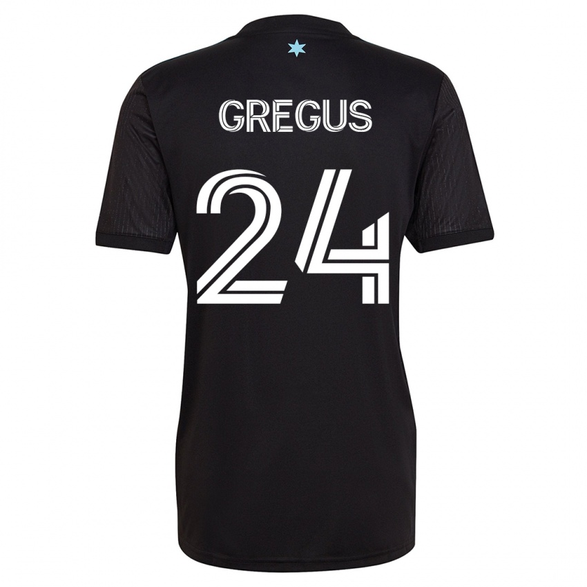 Hombre Camiseta Ján Gregus #24 Negro 1ª Equipación 2023/24 La Camisa