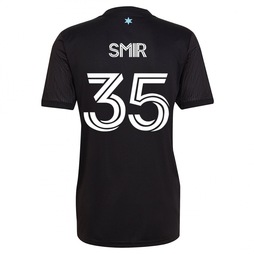 Hombre Camiseta Alec Smir #35 Negro 1ª Equipación 2023/24 La Camisa