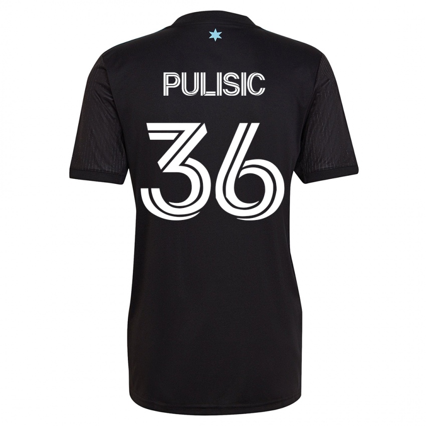 Hombre Camiseta Will Pulisic #36 Negro 1ª Equipación 2023/24 La Camisa