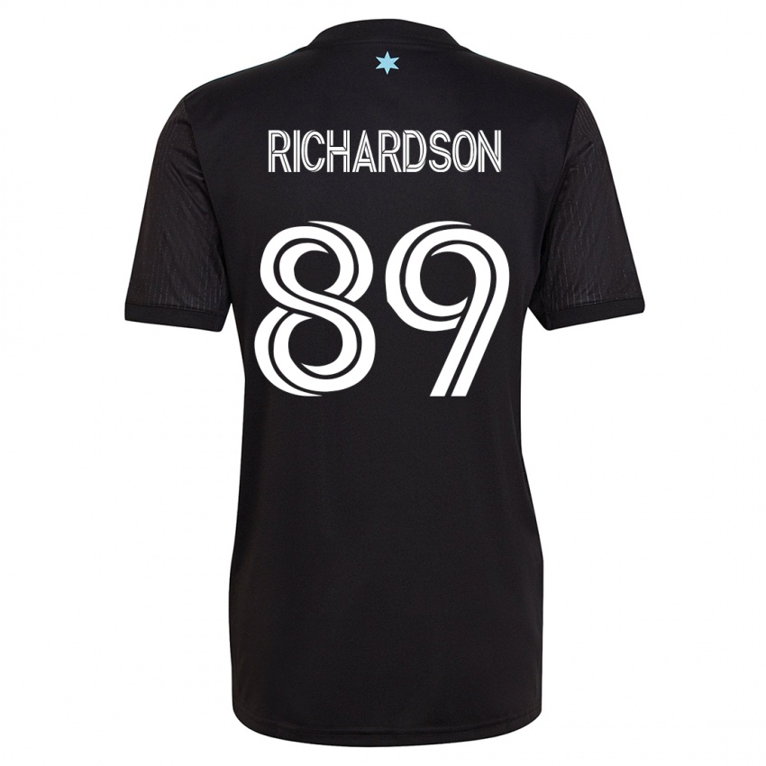 Hombre Camiseta Nick Richardson #89 Negro 1ª Equipación 2023/24 La Camisa