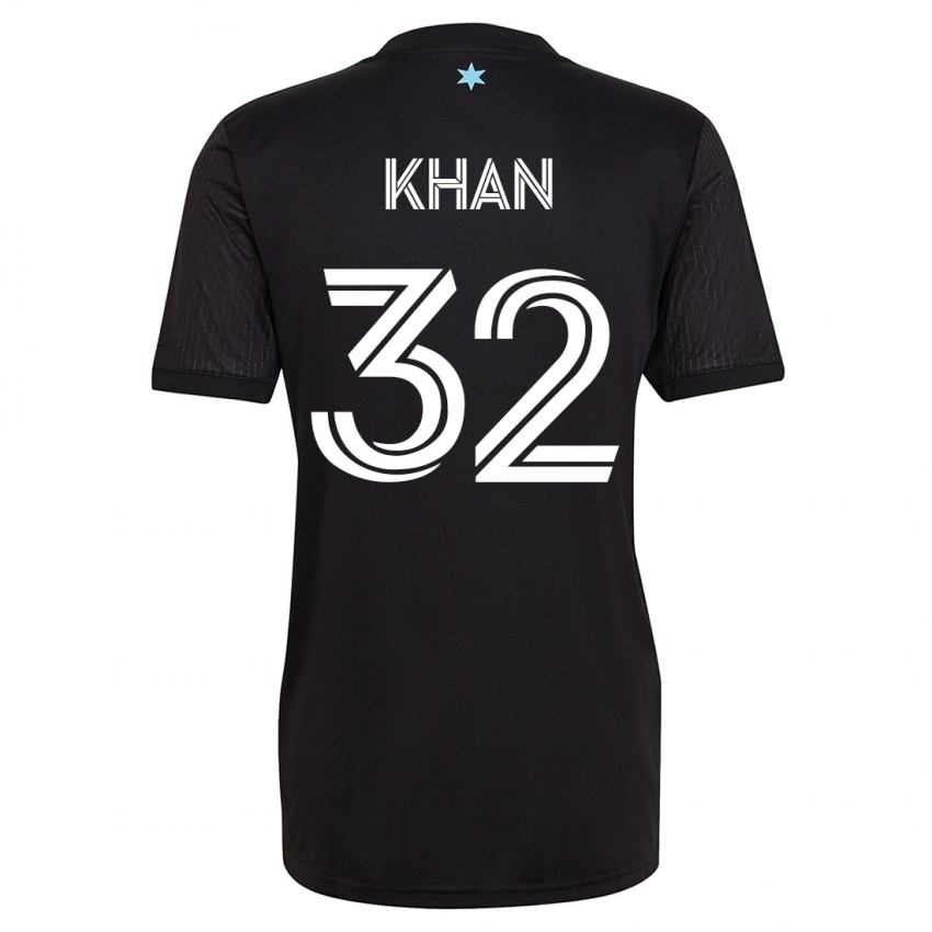 Hombre Camiseta Molik Khan #32 Negro 1ª Equipación 2023/24 La Camisa