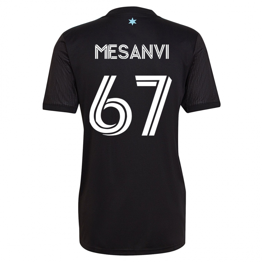 Hombre Camiseta Loïc Mesanvi #67 Negro 1ª Equipación 2023/24 La Camisa