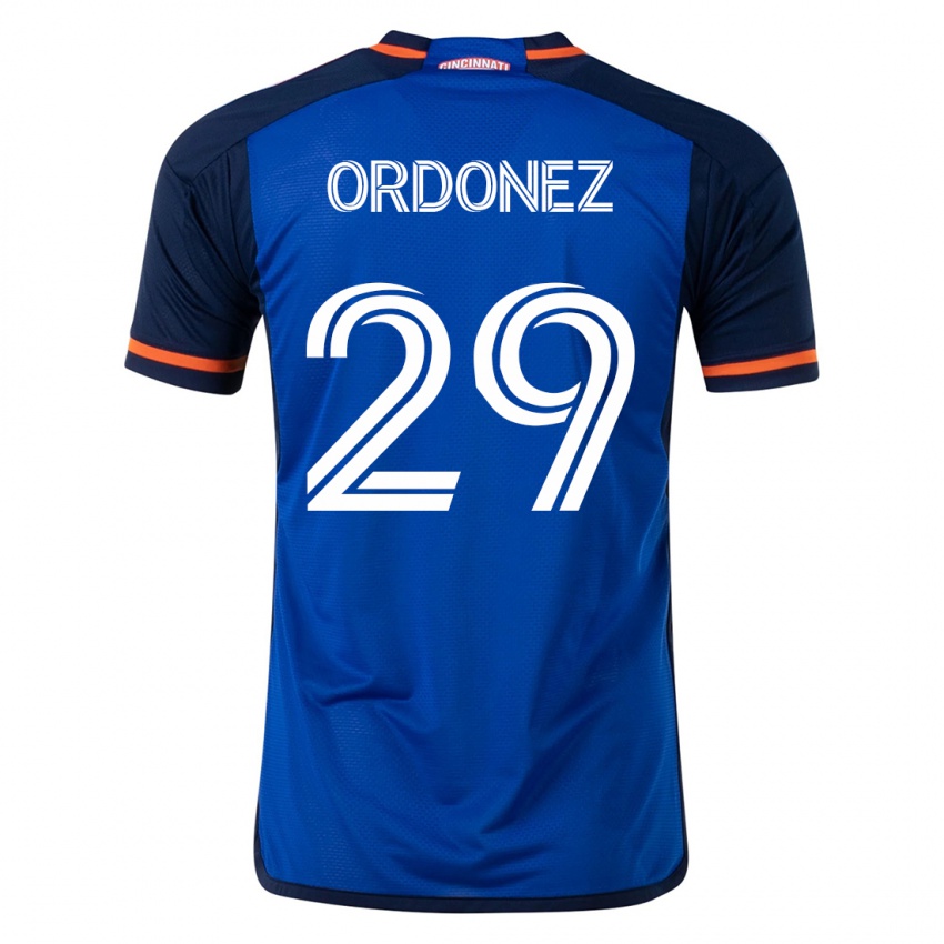 Hombre Camiseta Arquímides Ordóñez #29 Azul 1ª Equipación 2023/24 La Camisa