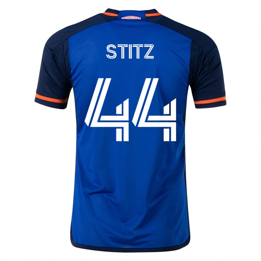 Hombre Camiseta Ben Stitz #44 Azul 1ª Equipación 2023/24 La Camisa