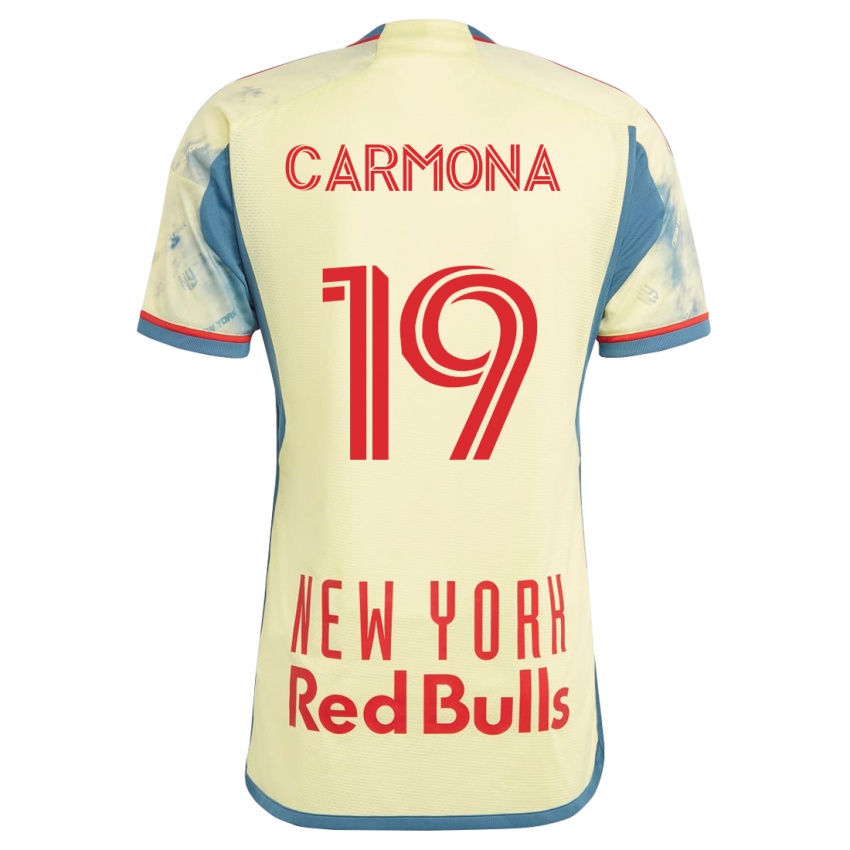 Hombre Camiseta Wikelman Carmona #19 Amarillo 1ª Equipación 2023/24 La Camisa