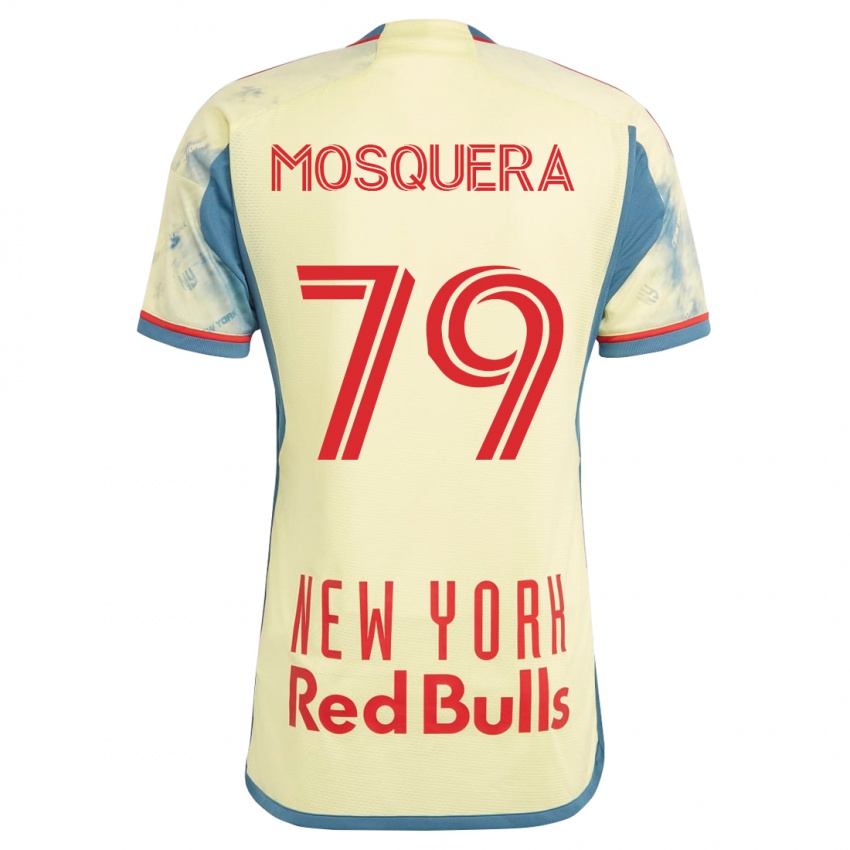 Hombre Camiseta Rafael Mosquera #79 Amarillo 1ª Equipación 2023/24 La Camisa