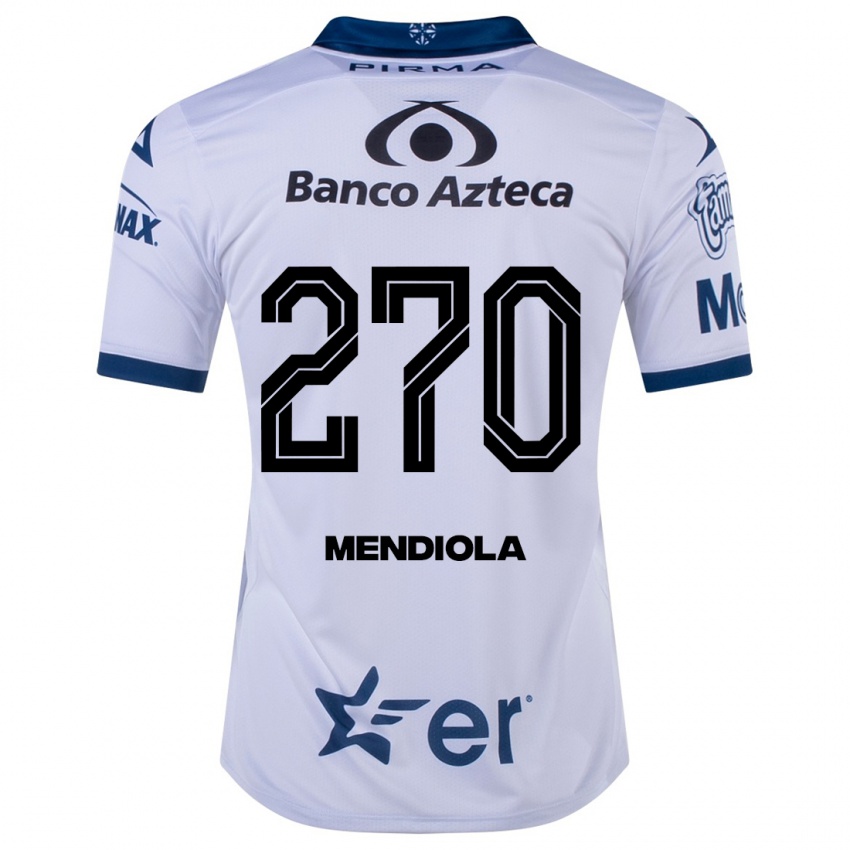 Hombre Camiseta Carlos Mendiola #270 Blanco 1ª Equipación 2023/24 La Camisa