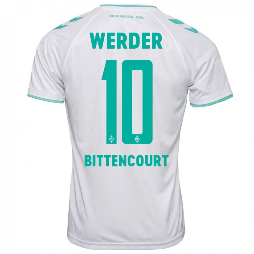 Hombre Camiseta Leonardo Bittencourt #10 Blanco 2ª Equipación 2023/24 La Camisa