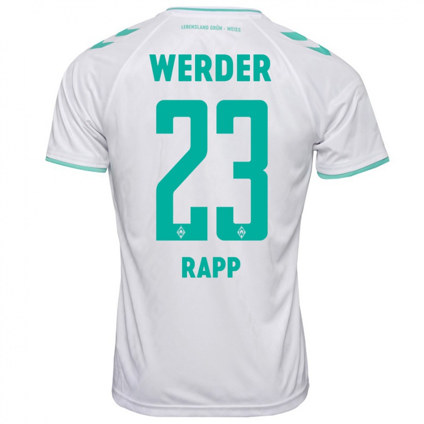 Hombre Camiseta Nicolai Rapp #23 Blanco 2ª Equipación 2023/24 La Camisa