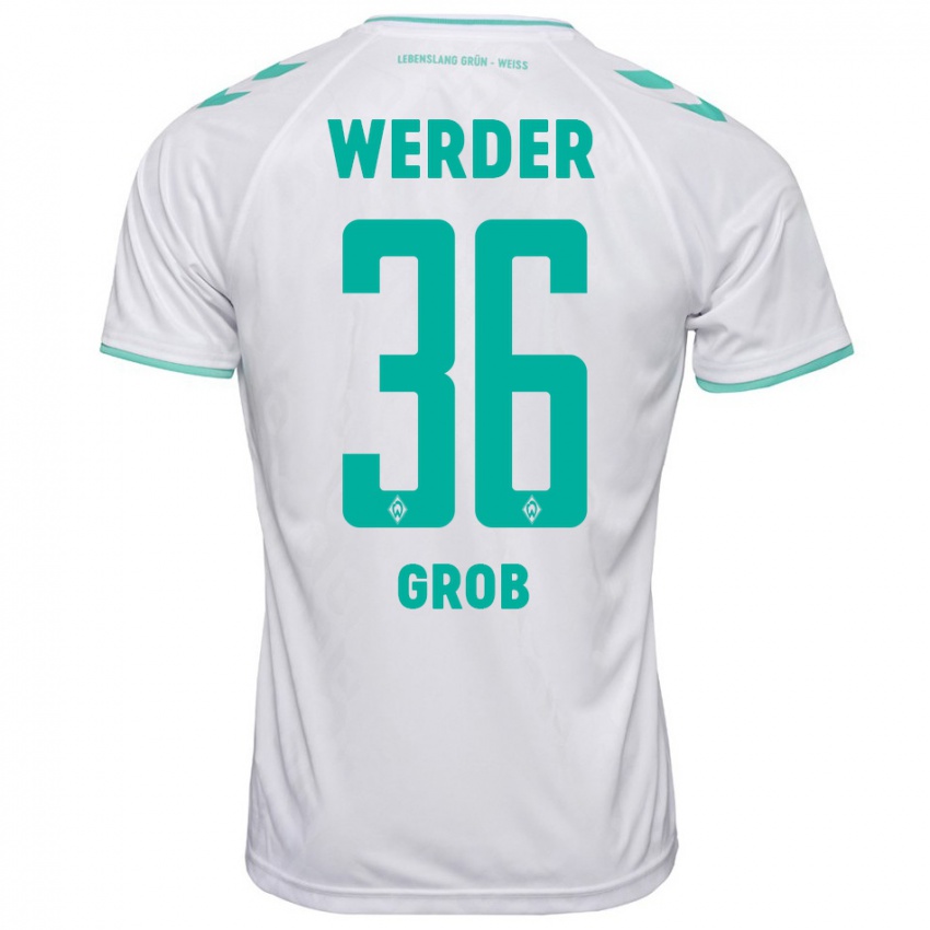 Hombre Camiseta Christian Groß #36 Blanco 2ª Equipación 2023/24 La Camisa