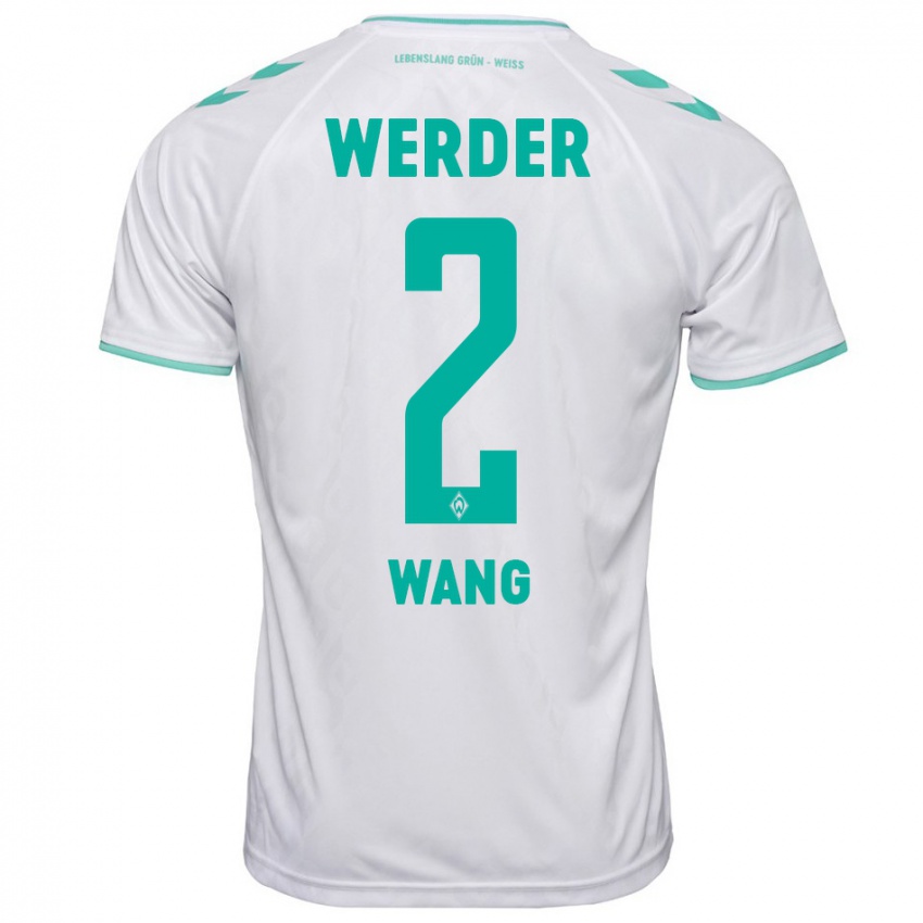 Hombre Camiseta Bowen Wang #2 Blanco 2ª Equipación 2023/24 La Camisa