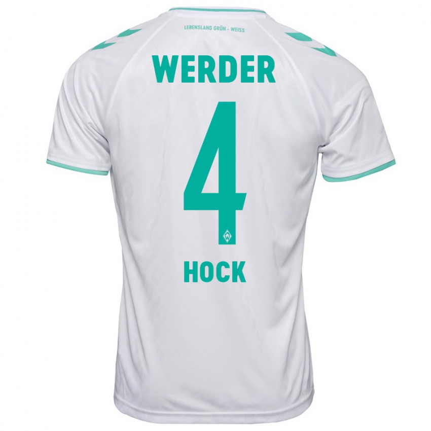 Hombre Camiseta Alexander Höck #4 Blanco 2ª Equipación 2023/24 La Camisa