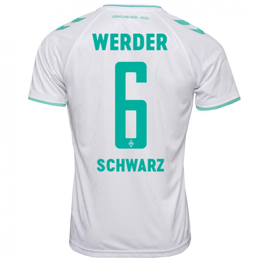 Hombre Camiseta Ricardo-Felipe Schwarz #6 Blanco 2ª Equipación 2023/24 La Camisa