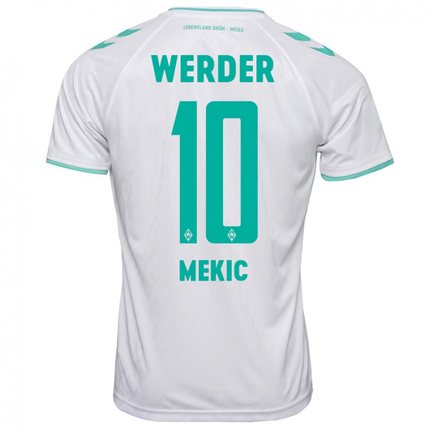 Hombre Camiseta Elmin Mekic #10 Blanco 2ª Equipación 2023/24 La Camisa