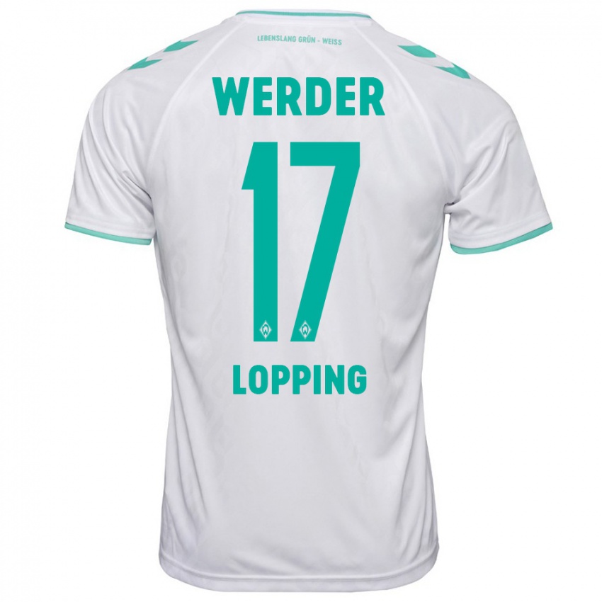 Hombre Camiseta Jakob Löpping #17 Blanco 2ª Equipación 2023/24 La Camisa