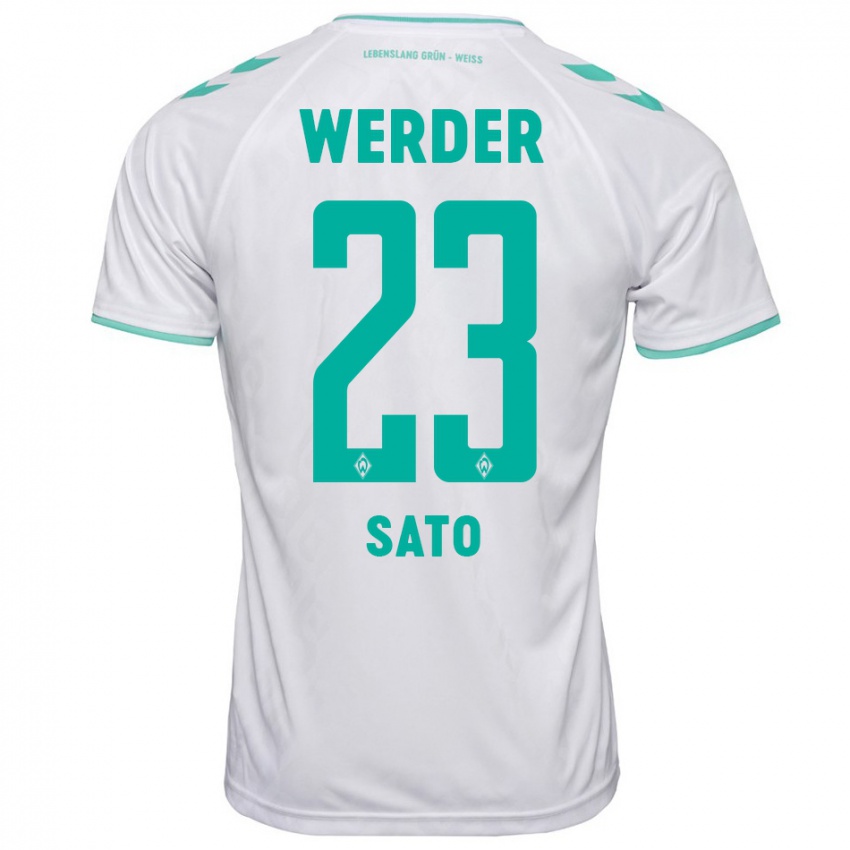 Hombre Camiseta Kein Sato #23 Blanco 2ª Equipación 2023/24 La Camisa