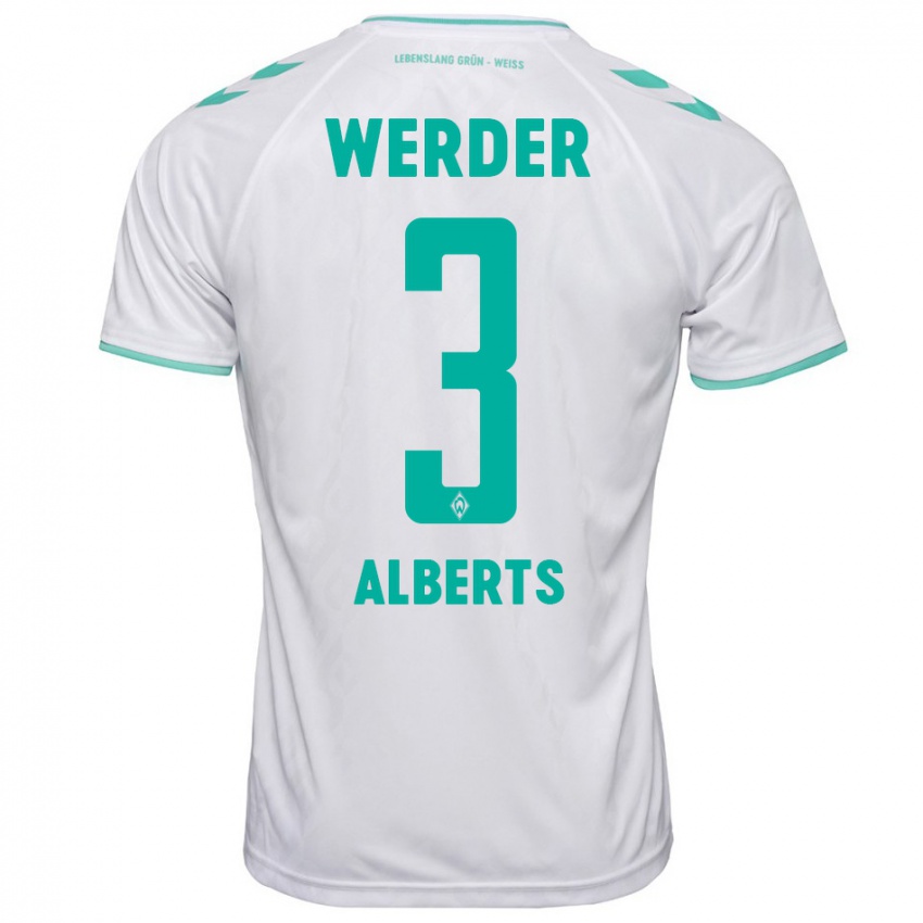 Hombre Camiseta Christopher Alberts #3 Blanco 2ª Equipación 2023/24 La Camisa