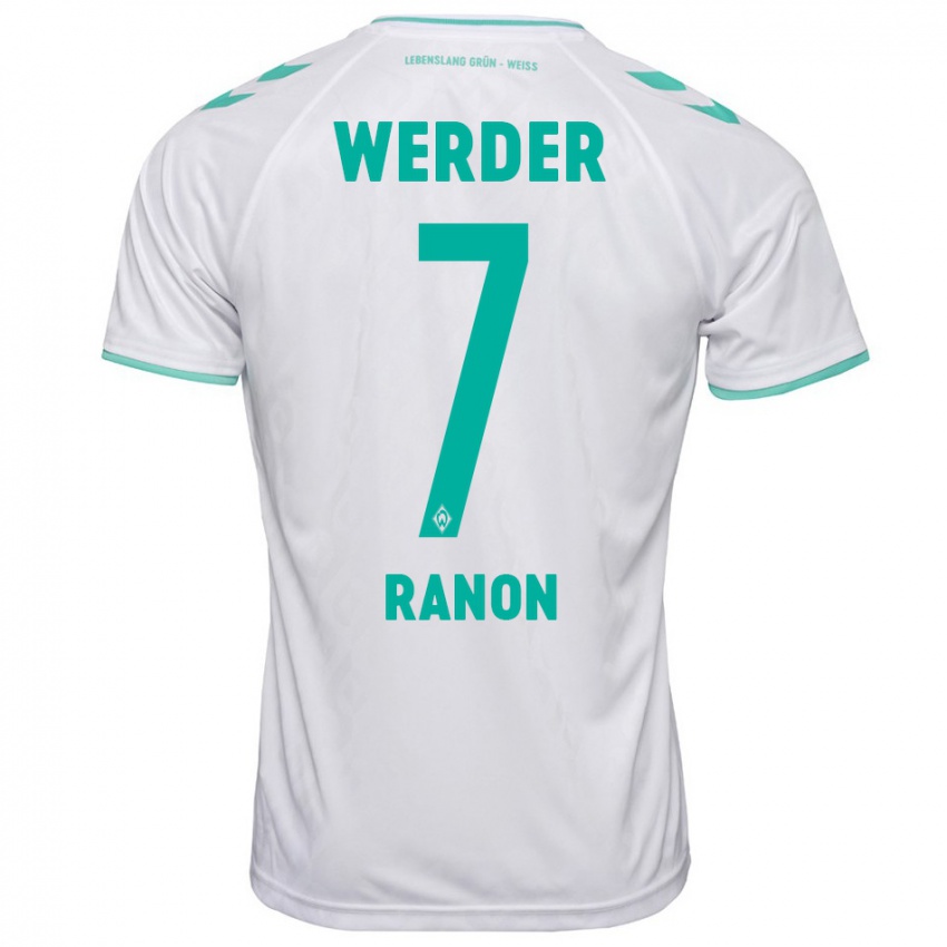 Hombre Camiseta Yuval Ranon #7 Blanco 2ª Equipación 2023/24 La Camisa