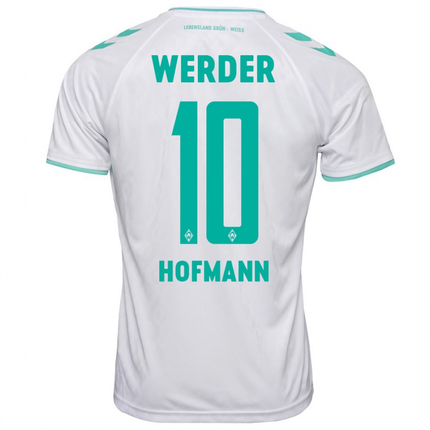 Hombre Camiseta Justin Hofmann #10 Blanco 2ª Equipación 2023/24 La Camisa